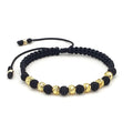 Pulsera Black Oro Laminado 18K Diamantado